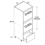 30 W X 71 1/4 H Tall Two Oven With 12 H Drawer
