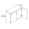 US Cabinet Depot Torino White Pine 24W x 15 1/4H x 13.5D Two Door Wall