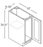 Forevermark Ice White Shaker Full Height Base Cabinet 9W X 34-1/2H
