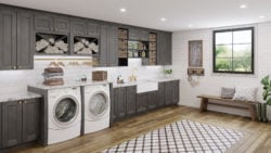 US Cabinet Depot Shaker Cinder Laundry Room