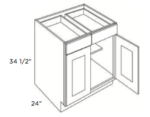 24 W One Drawer Two Door Base