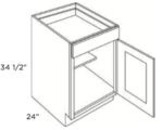 Forevermark Vista White Shaker Base Cabinet 12W X 34-1/2H