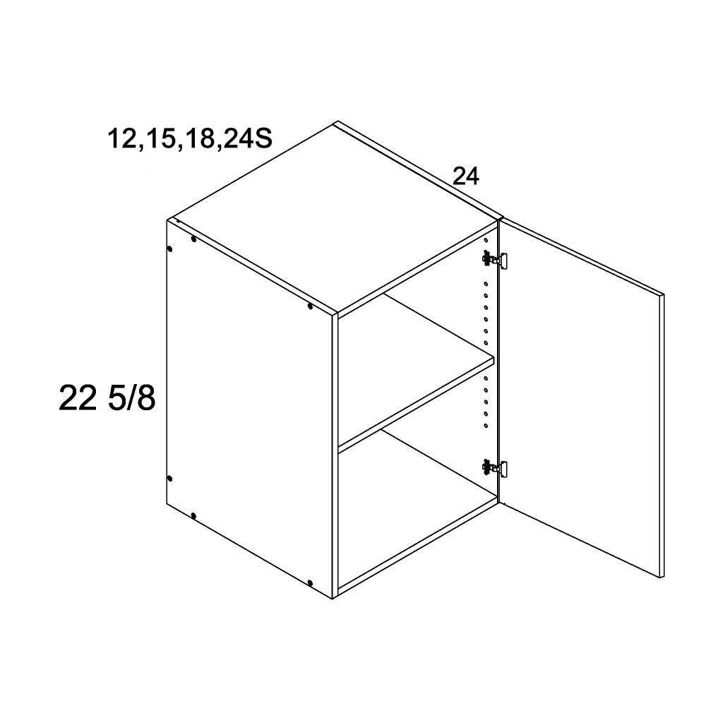 Cabinets, US Cabinet Depot Verona Storm Grey -us-cabinet-depot-verona-pure-blank-two-door-deep-stacker-wall-cabinet-12w-x-24d-x-23h-VPB-W122324