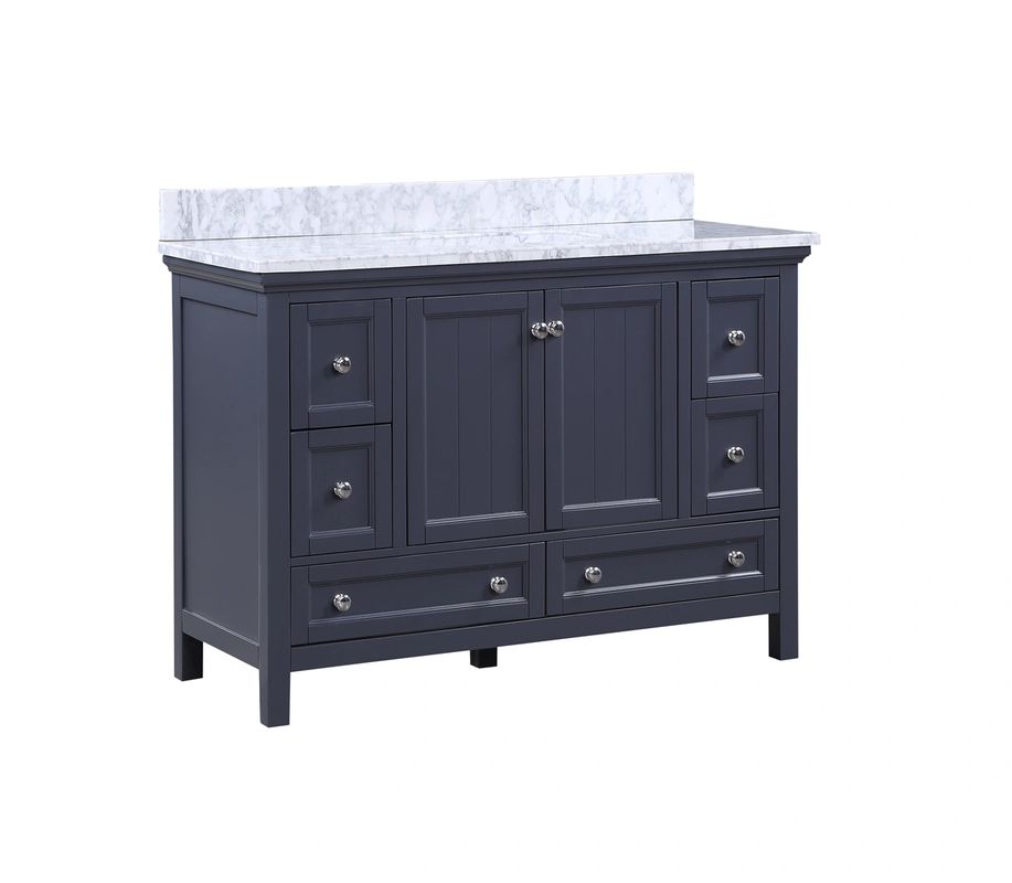 Blue Bathroom Vanity - Kemper Cabinets