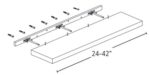Forevermark Ice White Shaker 24" Floating Shelf in White