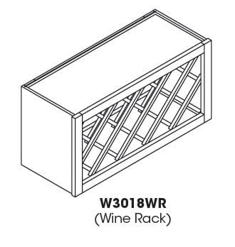 Forevermark Petit White Wine Rack Cabinet 30W X 18H 1