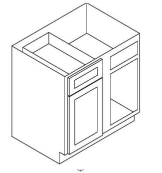 Forevermark Petit Brown Base Blind Corner Cabinet 36W X 34-1/2H 1