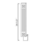 Forevermark Petit White Decorative Wall Filler 3W X 34-1/2H 1