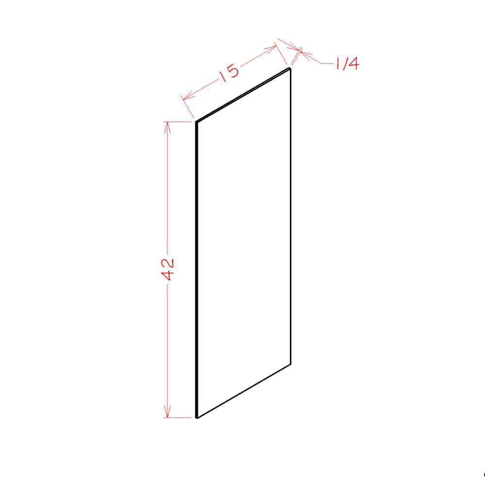 US Cabinet Depot Oxford Mist Wall Skin Panel - 1/4D X 42H X 15W