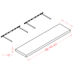 US Cabinet Depot Oxford Toffee 36 Floating Shelf