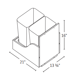 Forevermark Petit Oak Roll Out Tray insert for 21″ cabinet with under mounted soft-close slides