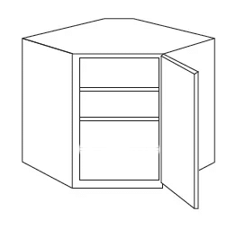 Forevermark Woodland Brown Shaker Wall Diagonal Corner Cabinet