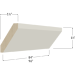 Angle Crown Moulding - 84W x 1-3/4H x 1-7/8D