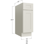 Base Cabinet - 12W x 34-1/2H x 24D - 1 Door, 1 Drawer, 1 Shelf