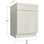 Base Cabinet - 24W x 34-1/2H x 24D - 2 Doors, 1 Drawer, 1 Shelf