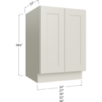 Full Height Door Base Cabinet - 24W x 34-1/2H x 24D - 2 Doors, 1 Shelf
