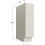 Tray Base Cabinet 9W x 34-1/2H x 24D - 1 Door