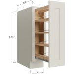 Base with Shelf Pullout - 9W x 34-1/2H x 24D - 1 Door, 1 Pull Out Shelf