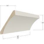 Cove Crown Moulding - 84W x 3-1/4H x 3-7/8D