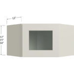 Stacker Wall Glass Door Cabinet with Finished Interior - 24W x 12H x 12D - 1 Door