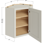 Wall Diagonal Corner Cabinet - 24W x 30H x 12D - 1 Door, 2 Shelves