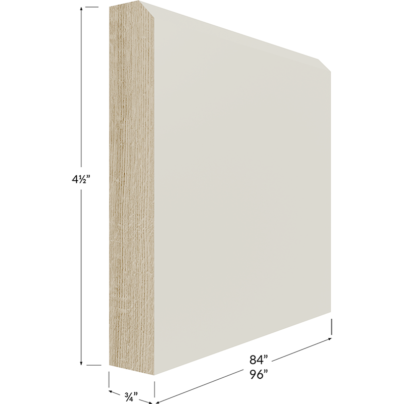 Shaker Furniture Base Moulding - 96W x 4-1/2H x 3/4D