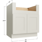 Farm Sink Base Cabinet - 30W x 34-1/2H x 24D - 2 Doorss