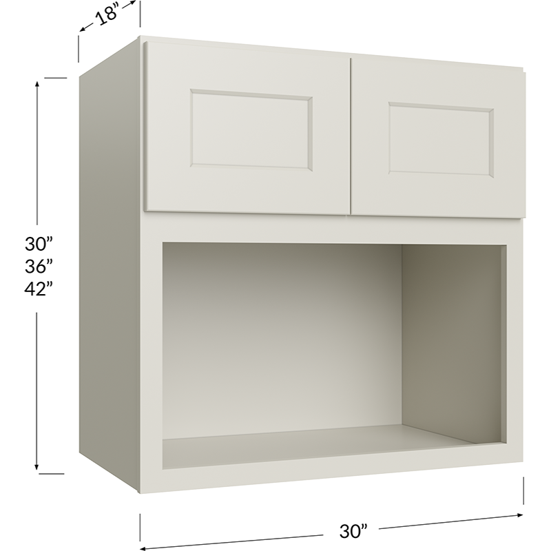 Microwave Wall Cabinet - 30W x 36H x 18D