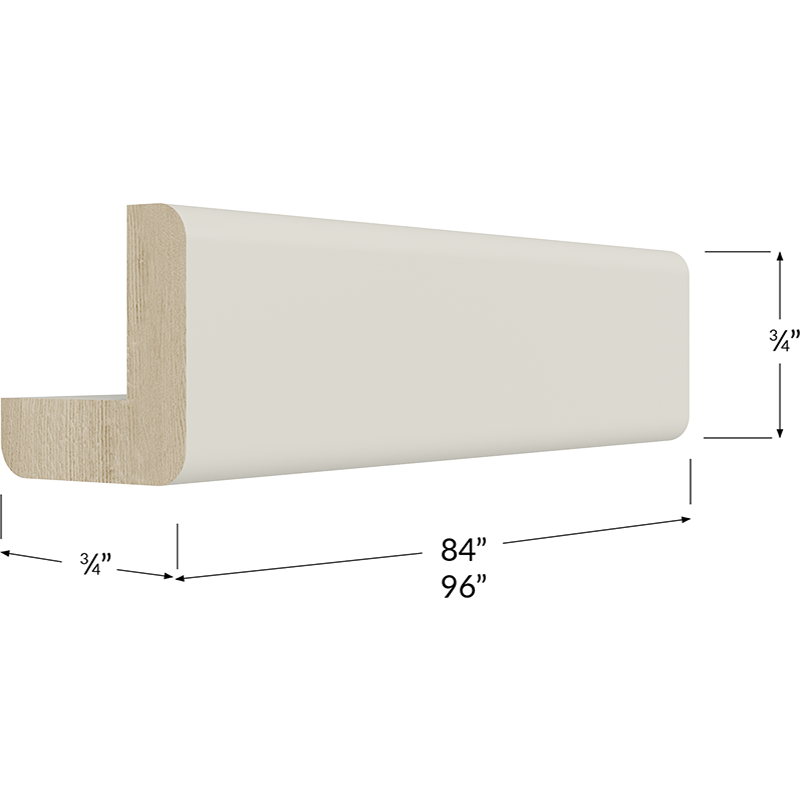 Outside Corner Moulding - 96W x 3/4H x 3/4D