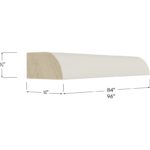 Shoe Moulding - 84W x 3/4H x 1/2D