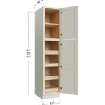 Four Rollout Shelf Utility Cabinet - 18W x 84H x 24D - 2 Doors, 1 Shelf, 4 Roll Out Shelves