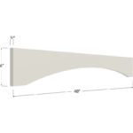 Shaker Valance - 48W x 6H x 3/4D