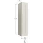 Wall Cabinet - 12W x 42H x 12D - 1 Door, 3 Shelves