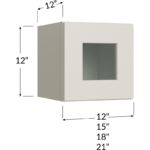 Stacker Wall Glass Door Cabinet with Finished Interior - 12W x 12H x 12D - 1 Door