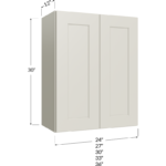 Wall Cabinet - 24W x 30H x 12D - 2 Doors, 2 Shelves