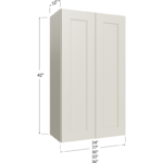 Wall Cabinet - 24W x 42H x 12D - 2 Doors, 3 Shelves