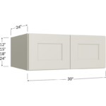 Wall Refrigerator Cabinet - 30W x 12H x 24D - 2 Doors