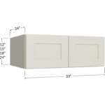 Wall Refrigerator Cabinet - 33W x 12H x 24D - 2 Doors