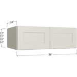 Wall Refrigerator Cabinet - 36W x 12H x 24D - 2 Doors