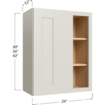 Wall Blind Corner Cabinet - 24W x 30H x 12D - 1 Door, 2 Shelves