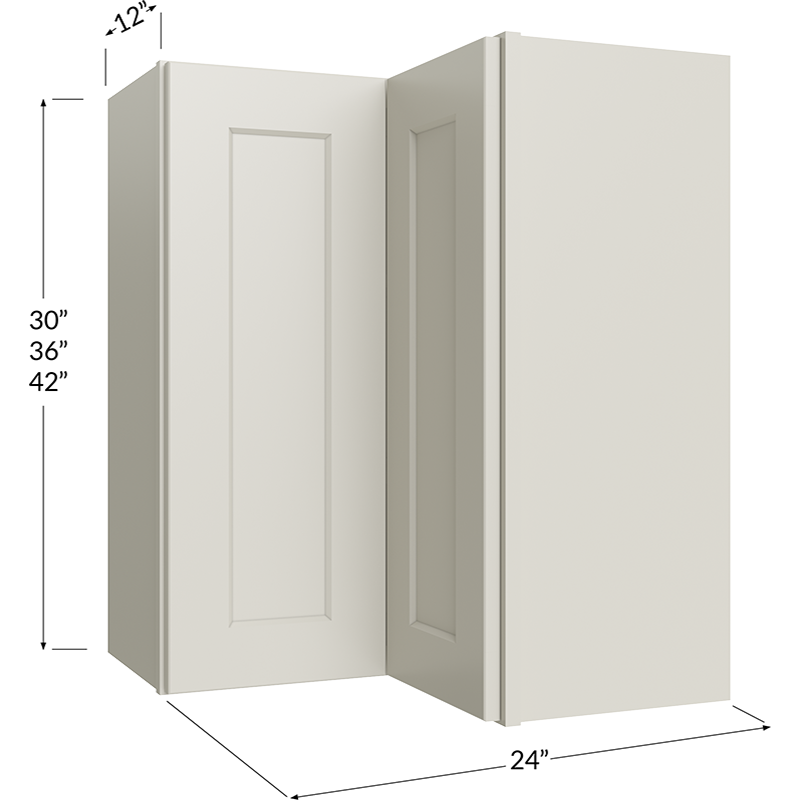 Wall Easy Reach Cabinet - 24W x 30H x 12D - 1 Door, 2 Shelves
