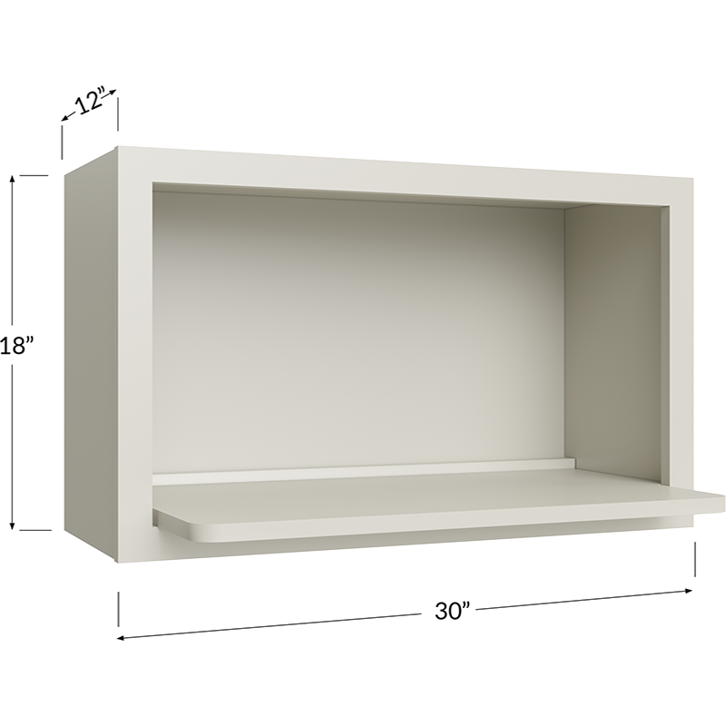 Wall Microwave Cabinet Kit - 30W x 18H x 12D