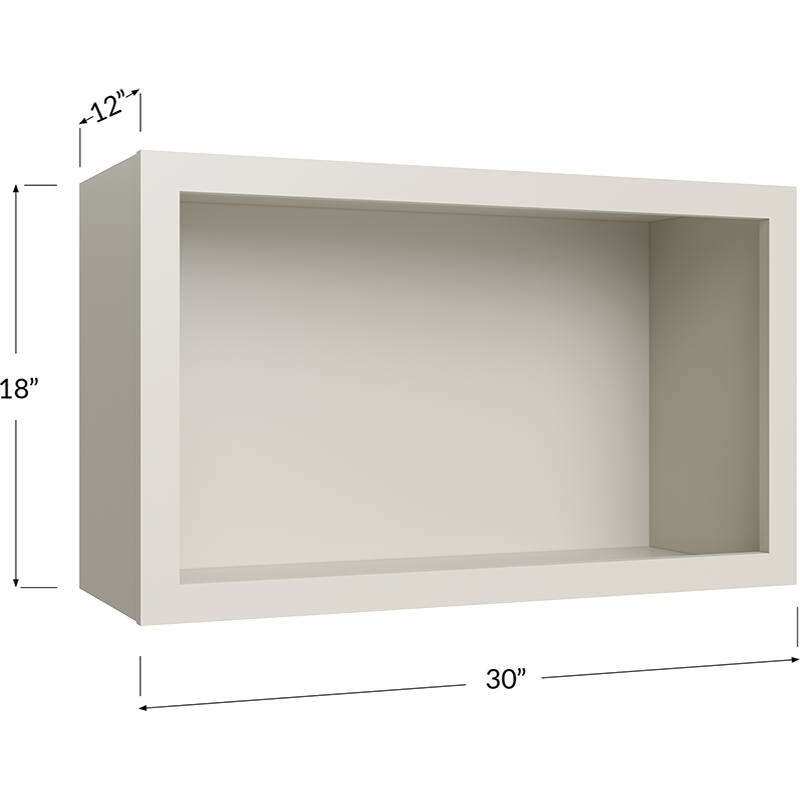 Wall Open Cabinet - 30W x 18H x 12D
