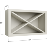Wine X Rack Wall Cabinet Kit - 30W x 18H x 12D