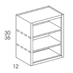 Bookcase Cabinet No Doors 24W x 30H x 12D (3941510)
