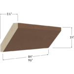 Blackwood Bourbon Shaker Angle Crown Moulding - 84W x 1-3/4H x 1-7/8D
