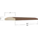 Blackwood Bourbon Shaker Batten Moulding - 84W x 3/4H x 1/4D