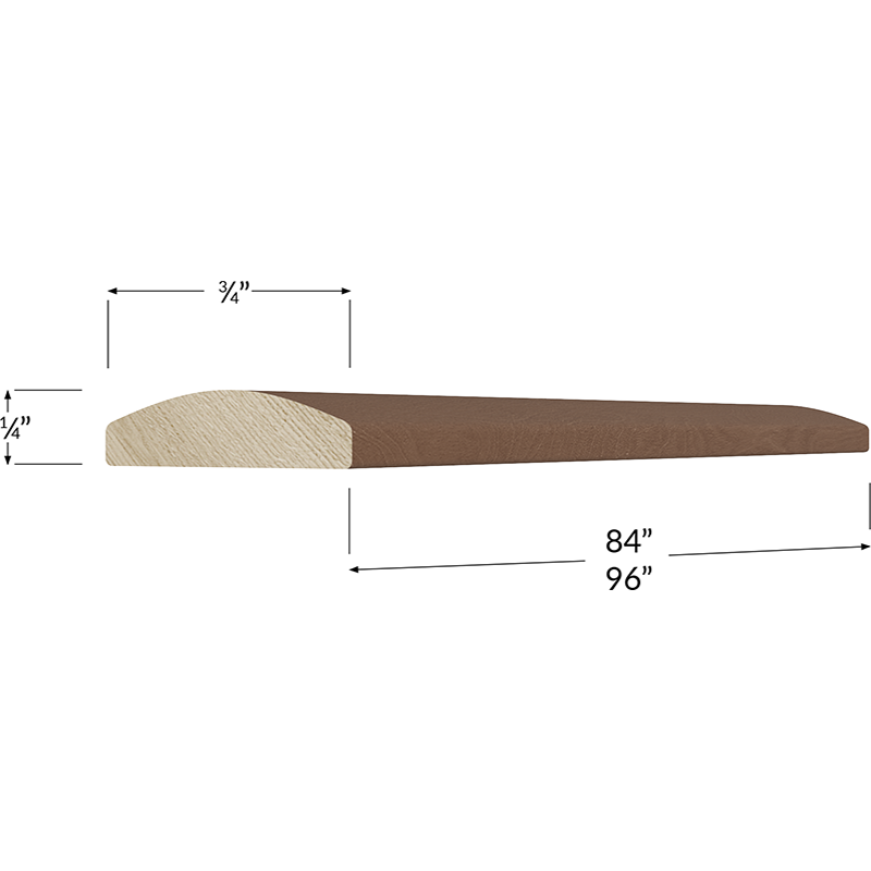 Blackwood Bourbon Shaker Batten Moulding - 96W x 3/4H x 1/4D