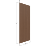 Blackwood Bourbon Shaker Finished Beadboard Veneer Panel - 42W x 96H x 1/4D
