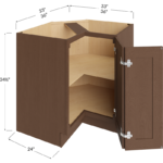 Blackwood Bourbon Shaker Base Easy Reach Cabinet - 33W x 34-1/2H x 24D - 1 Door, 1 Shelf